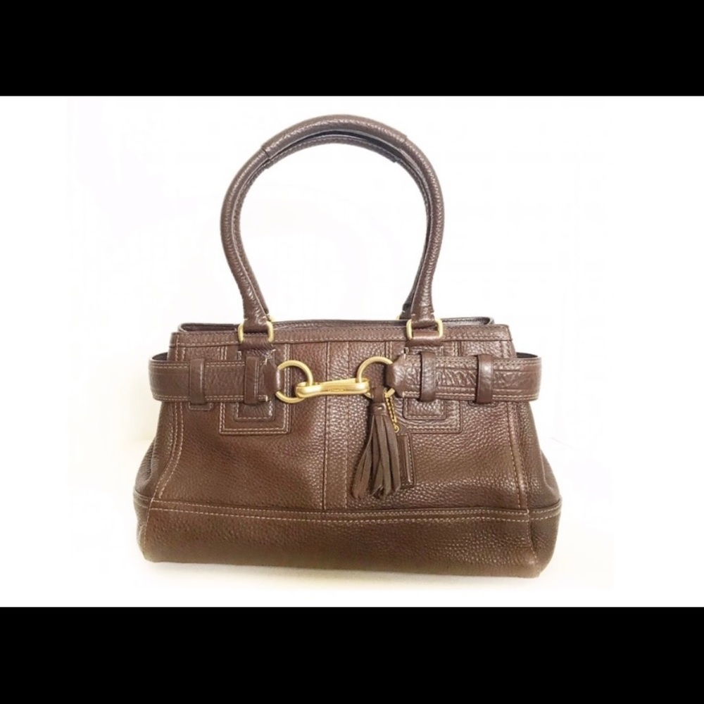 Coach Pebbled Leather Hamptons Carryall (#10212)